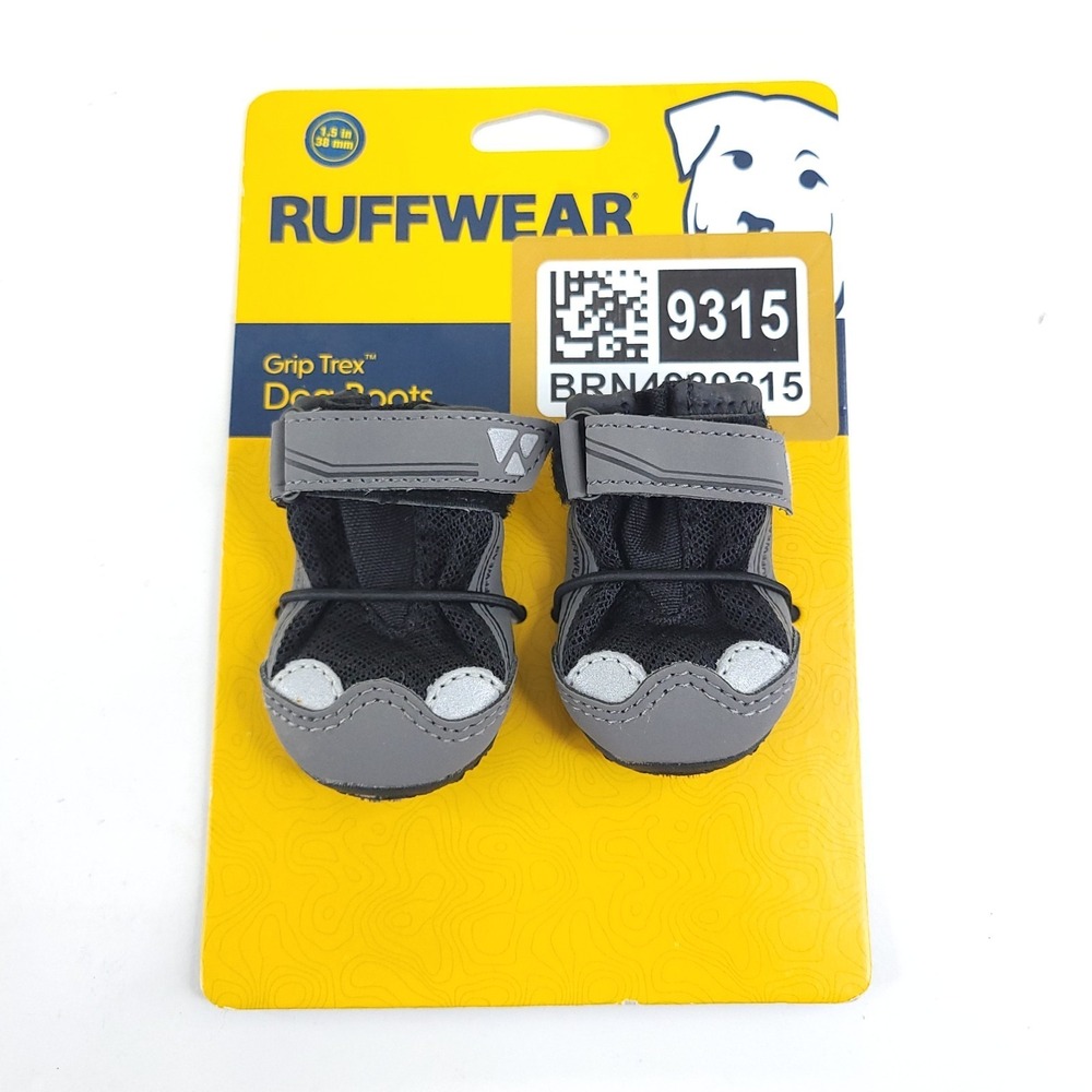 Ruffwear Grip Trex Dog Boots 1.5" 38mm Obsidian Black and Gray
